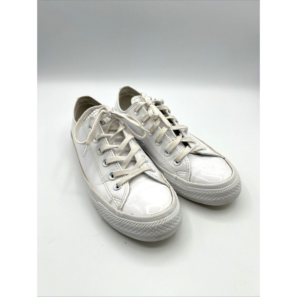 Converse Chuck Taylor All Star Low Top Sneakers Women's 7 White Shiny Iridescent